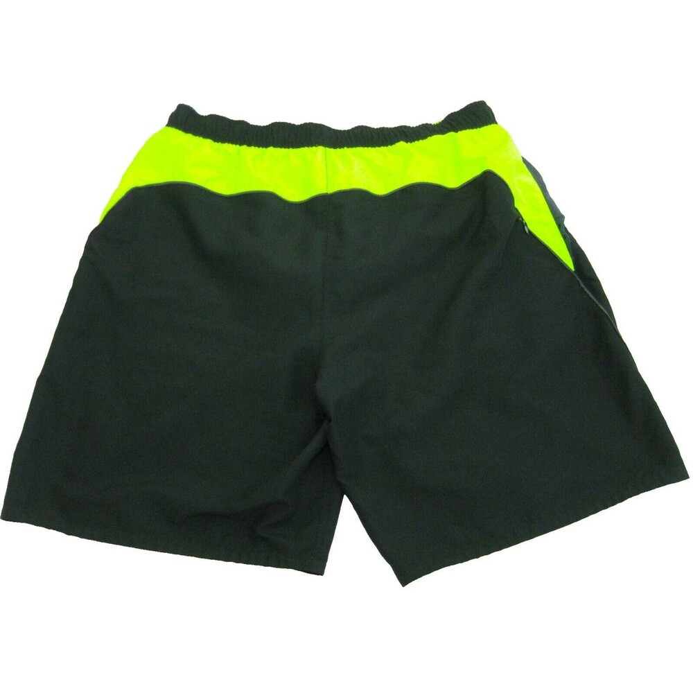 SPEEDO Men's (Size XL) Black Neon Yellow Swim Trunks Swimming Beach Shorts